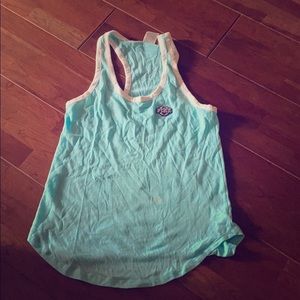 Victoria Secret PINK logo tank top xs turquoise